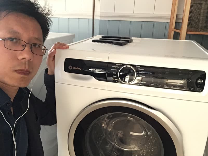 Jichao Zhu with an appliance prototype
